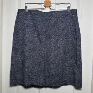 Jones New York Textured Blue Pencil Skirt Size 16 Stretch